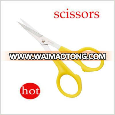 Yellow handle safety straight handle long blades artists scissors LDH-302B