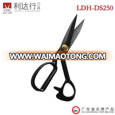 DS300 Powerful Full Black Guangdong Textile Scissors For Sewing